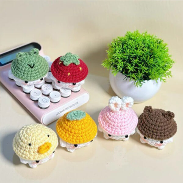 Handmade Crochet Keychains – Adorable Animal & Fruit Designs (Made to Order) - Image 3