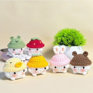 Handmade Crochet Keychains – Adorable Animal & Fruit Designs (Made to Order)