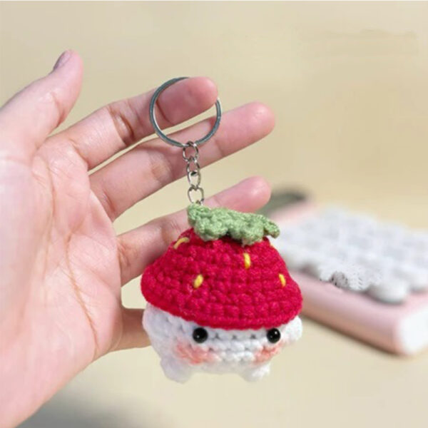 Handmade Crochet Keychains – Adorable Animal & Fruit Designs (Made to Order) - Image 4