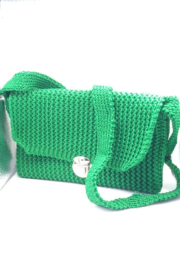 Crochet Sling Bag – Maroon Elegance - Image 5